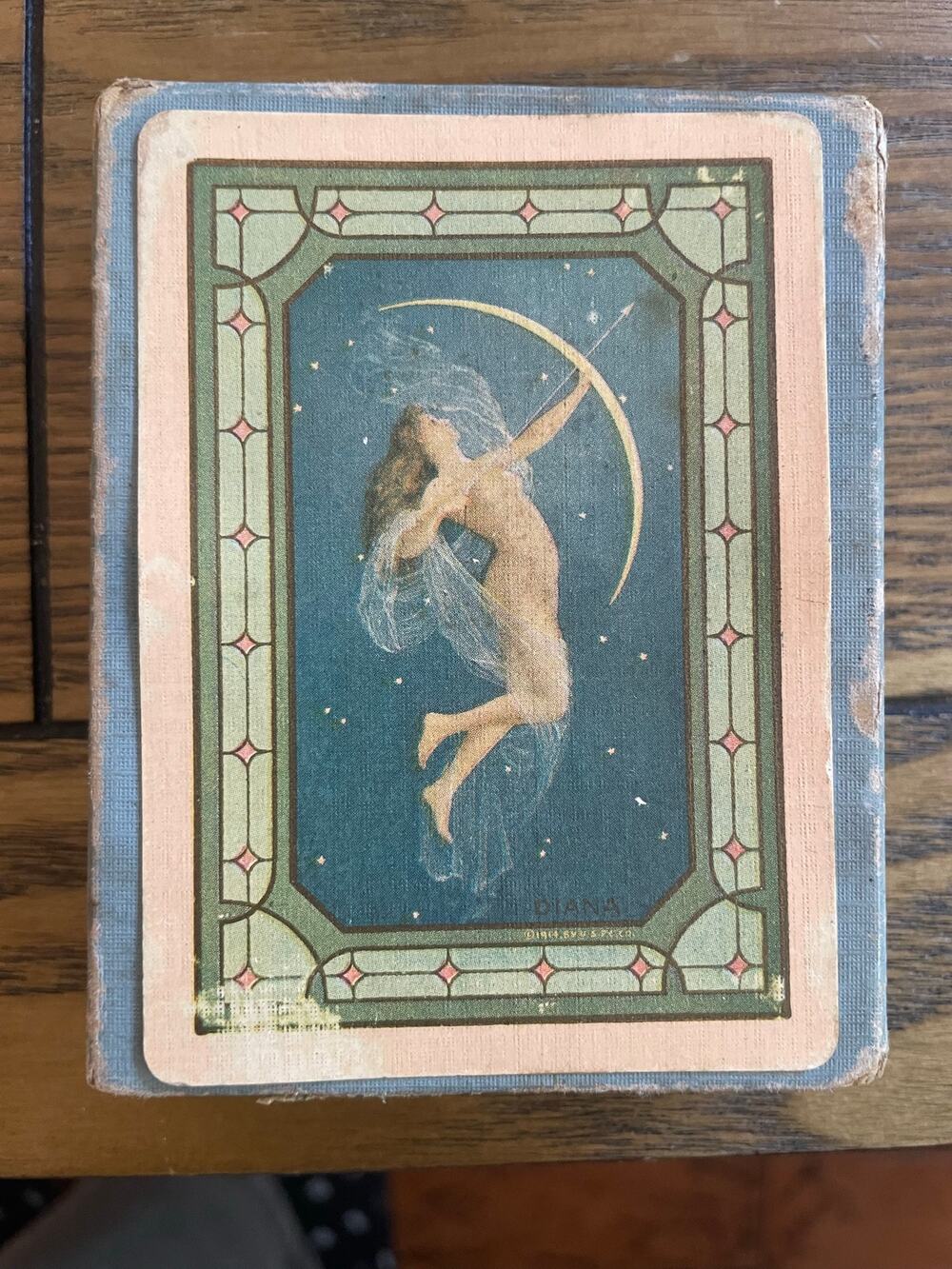 Antique Congress 606 Diana Playing Cards Complete Deck Joker Original Box